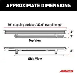 ARIES 3047904 - ActionTrac 83.6 Powered Running Boards, Select Colorado, Canyon Crew Cab