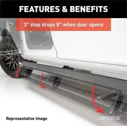 ARIES 3047923 - ActionTrac 83.6 Powered Running Boards, Select Ford Ranger
