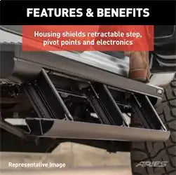 ARIES 3047923 - ActionTrac 83.6 Powered Running Boards, Select Ford Ranger
