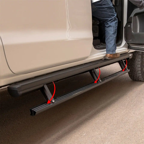 ARIES 3047953 - ActionTrac 83.6 Powered Running Boards, Select Toyota Tacoma Crew Cab
