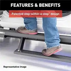 ARIES 3047953 - ActionTrac 83.6 Powered Running Boards, Select Toyota Tacoma Crew Cab