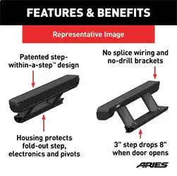 ARIES 3048103 - ActionTrac 69.6 Powered Running Boards, Select Chevrolet Tahoe