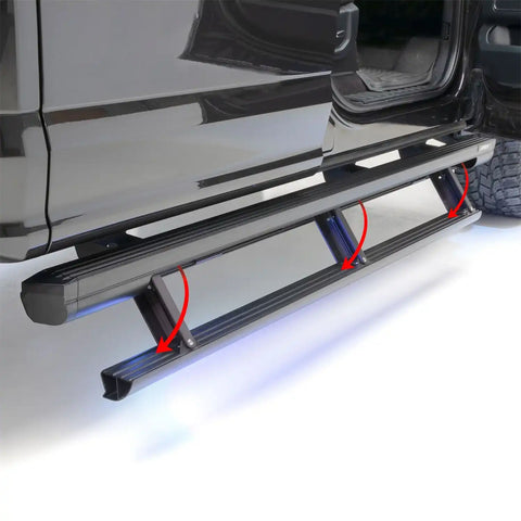 ARIES 3048314 - ActionTrac 87.6 Powered Running Boards, Select Ram 1500 Crew Cab