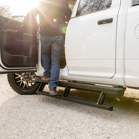 ARIES 3048314 - ActionTrac 87.6 Powered Running Boards, Select Ram 1500 Crew Cab