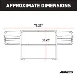 ARIES 3056 - Black Steel Grille Guard, Select Ford F-150, Lincoln Mark LT