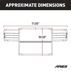 ARIES 3059 - 1-1/2-Inch Black Steel Grille Guard, No-Drill, Select Ford Explorer