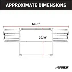 ARIES 3062 - Black Steel Grille Guard, Select Ford Escape, Mazda Tribute