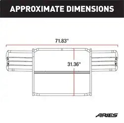 ARIES 3065 - 1-1/2-Inch Black Steel Grille Guard, No-Drill, Select Ford Explorer