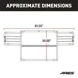 ARIES 3066 - 1-1/2-Inch Black Steel Grille Guard, No-Drill, Select Ford F-150