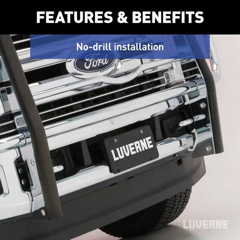 LUVERNE 330312 - Chrome Steel 2 Tubular Grille Guard, Select Chevrolet Silverado 2500, 3500 HD