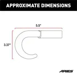 ARIES 35-5TOW - Dodge, Ram 2500, 3500 Truck Bull Bar Tow Hooks