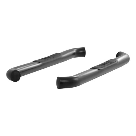 ARIES 35800 - 3 Round Black Steel Side Bars, Select Jeep Wrangler JK