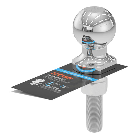CURT 40016 1-7/8 Trailer Ball (3/4 x 3 Shank, 2,000 lbs., Chrome)