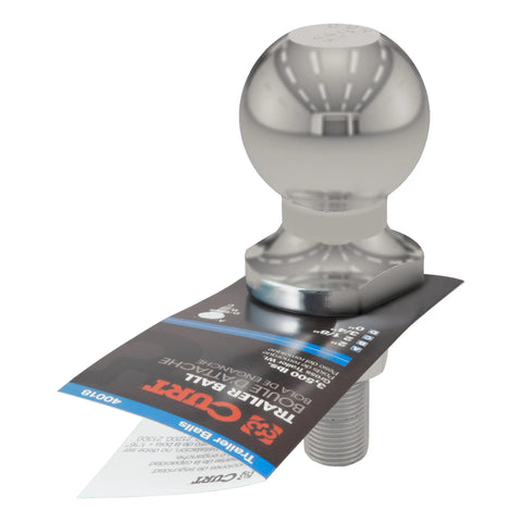 CURT 40052 2 Trailer Ball (3/4 x 2-1/8 Shank, 3,500 lbs., Stainless)