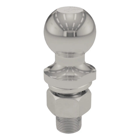 CURT 40081 1-7/8 Trailer Ball (1 x 2-1/8 Shank, 3,500 lbs., Stainless, Packaged)