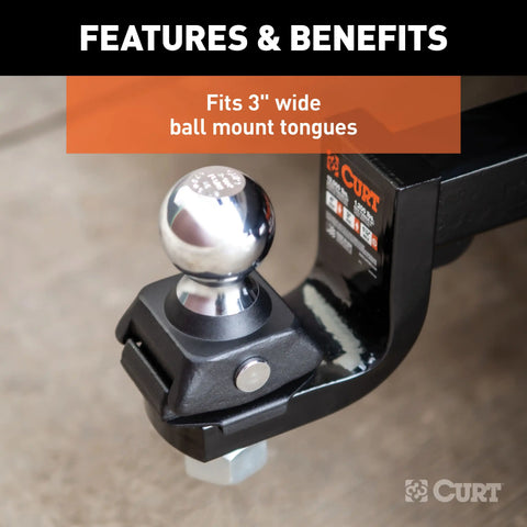 CURT 40249 RockerBall 2-5/16 Cushion Hitch Ball (1-1/4 Shank, 12,000 lbs, Packaged)
