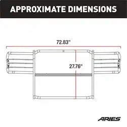 ARIES 4042 - Black Steel Grille Guard, Select Chevrolet, GMC C, K, Suburban, Tahoe, Yukon