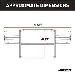 ARIES 4050 - Black Steel Grille Guard, Select Chevrolet Silverado 2500, 3500 HD