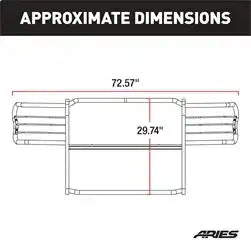 ARIES 4059 - Black Steel Grille Guard, Select Chevrolet Avalanche, Silverado 1500