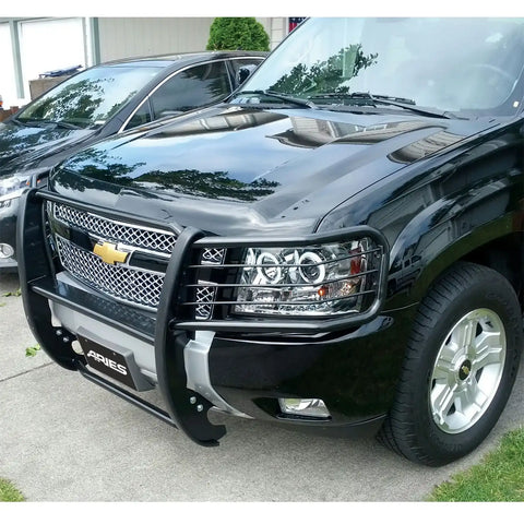 ARIES 4065 - Black Steel Grille Guard, Select Chevrolet Avalanche, Suburban 1500, Tahoe