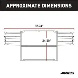 ARIES 4068 - Black Steel Grille Guard, Select Chevrolet Silverado 1500