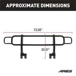 ARIES 4078 - Black Steel Grille Guard, No-Drill, Select Hummer H3, H3T