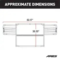 ARIES 4085 - Black Steel Grille Guard, Select Chevrolet Silverado 2500, 3500 HD