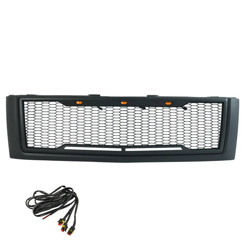 Paramount Automotive 41-0177MB - 07-10 Chevy Silverado 2500/3500 Matte Black ABS LED IMpulse Mesh Packaged Grille