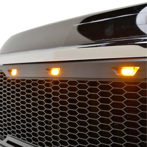 Paramount Automotive 41-0181MB - 11-14 Chevy Silverado 2500/3500 ABS Matte Black LED IMpulse Mesh Packaged Grille