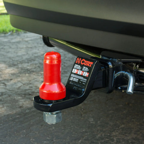 CURT 41355 Switch Ball Cover (Fits 1-1/8 Neck, 1 Threaded Shank, Red Rubber, Packaged)