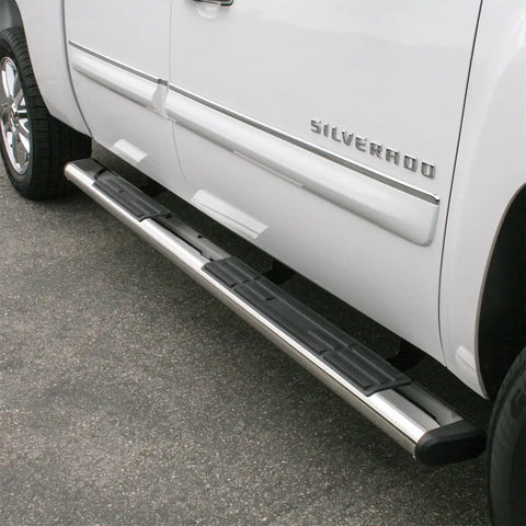 ARIES 4444003 - 6 x 91 Polished Stainless Oval Side Bars, Select Chevrolet and GMC Trucks