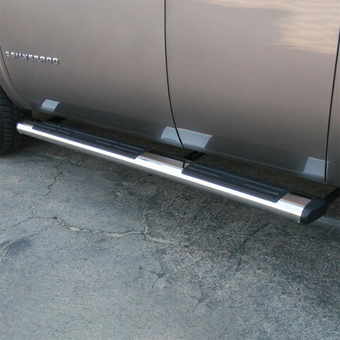 ARIES 4444007 - 6 x 75 Polished Stainless Oval Side Bars, Select Chevy Silverado, GMC Sierra