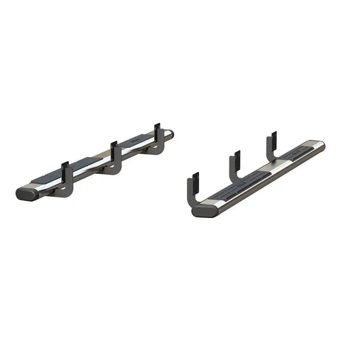 ARIES 4444025 - 6 x 85 Polished Stainless Oval Side Bars, Select Ford F250, F350, F450, F550