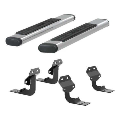 ARIES 4444028 - 6 x 53 Polished Stainless Oval Side Bars, Select Ford F-Series