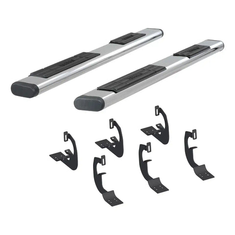 ARIES 4444031 - 6 x 85 Polished Stainless Oval Side Bars, Select Toyota Tundra