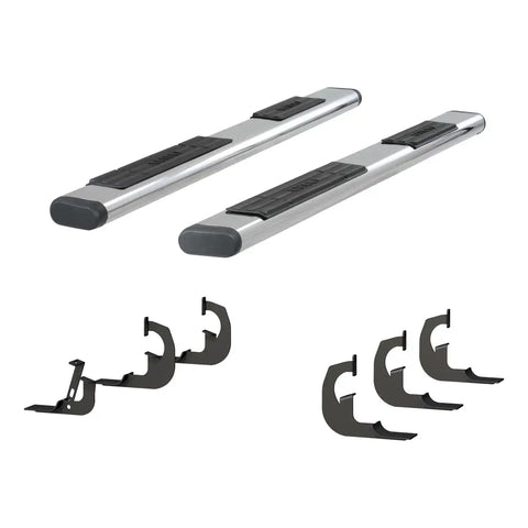 ARIES 4444045 - 6 x 91 Polished Stainless Oval Side Bars, Select Silverado, Sierra 2500, 3500