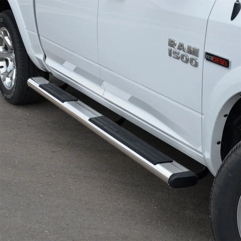 ARIES 4444047 - 6 x 91 Polished Stainless Oval Side Bars, Select Ram 1500 Crew Cab