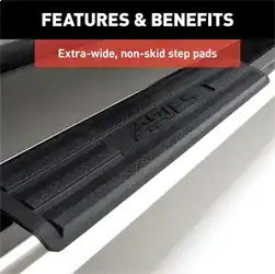 ARIES 4444049 - 6 x 91 Polished Stainless Oval Side Bars, Select Silverado, Sierra, Crew Cab