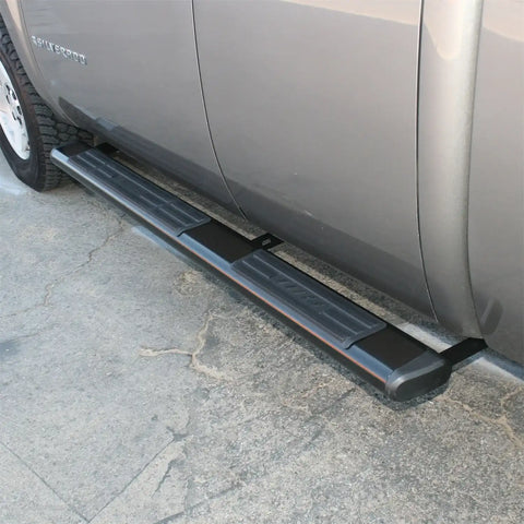 ARIES 4445001 - 6 x 75 Black Aluminum Oval Side Bars, Select Silverado, Sierra
