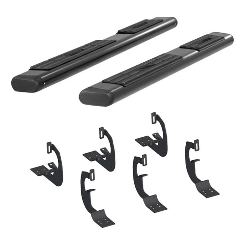 ARIES 4445002 - 6 x 75 Black Aluminum Oval Side Bars, Select Silverado, Tahoe, Sierra, Yukon