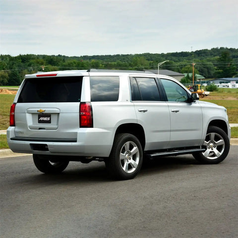 ARIES 4445002 - 6 x 75 Black Aluminum Oval Side Bars, Select Silverado, Tahoe, Sierra, Yukon