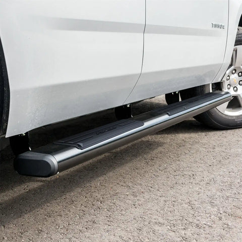 ARIES 4445002 - 6 x 75 Black Aluminum Oval Side Bars, Select Silverado, Tahoe, Sierra, Yukon