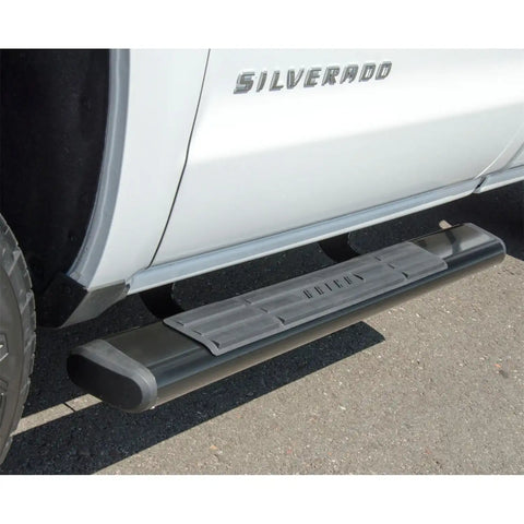 ARIES 4445006 - 6 x 53 Black Aluminum Oval Side Bars, Select Chevrolet Silverado, GMC Sierra