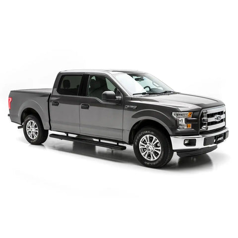 ARIES 4445023 - 6 x 75 Black Aluminum Oval Side Bars, Select Ford F-150, F-250