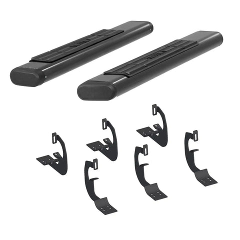 ARIES 4445024 - 6 x 53 Black Aluminum Oval Side Bars, Select Ford F-250, F-350, F-450, F-550