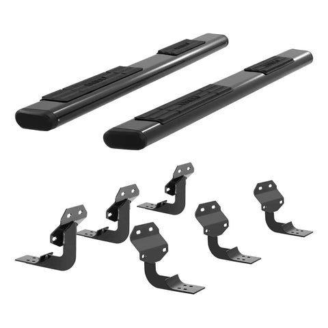 ARIES 4445037 - 6 x 75-Inch Oval Black Aluminum Nerf Bars, Select Toyota Tacoma