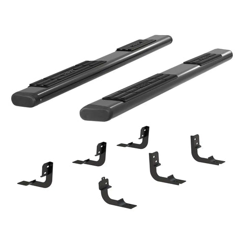 ARIES 4445044 - 6 x 85 Black Aluminum Oval Side Bars, Select Dodge, Ram 1500, 2500, 3500