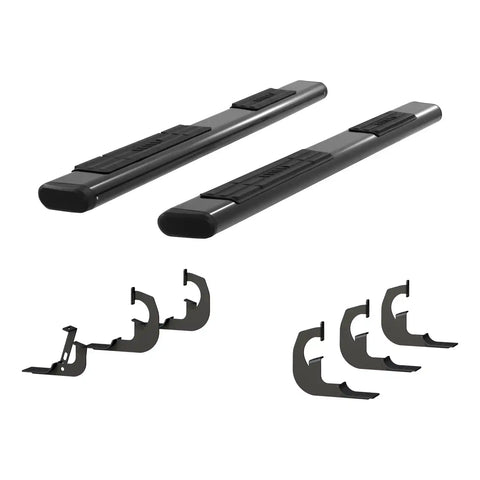 ARIES 4445045 - 6 x 91 Black Aluminum Oval Side Bars, Select Silverado, Sierra 2500, 3500 HD