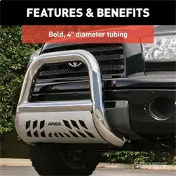 ARIES 45-2004 - Big Horn 4 Polished Stainless Bull Bar, Select Toyota Sequoia, Tundra