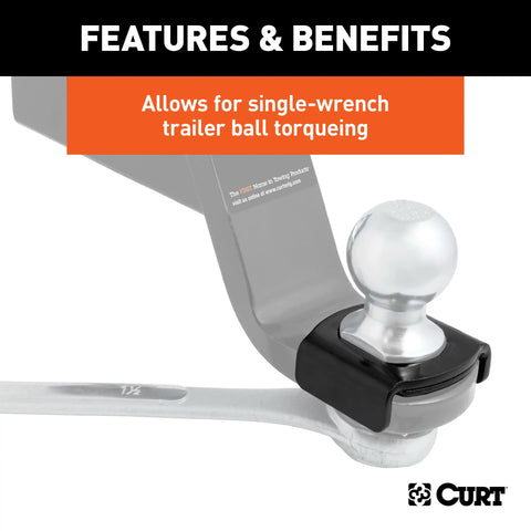 CURT 45007 Ball Mount Tongue Sleeve (2-1/2 Sleeve, 1 Hole)